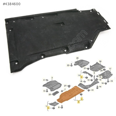 8W0825208A AUDİ A4 2016 MOTOR ALT YAN MUHAFAZA SAG