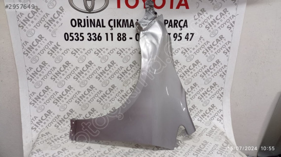 TOYOTA COROLLA 2019 2024 SOL ÖN ÇAMURLUK ÇIKMA ORJİNAL
