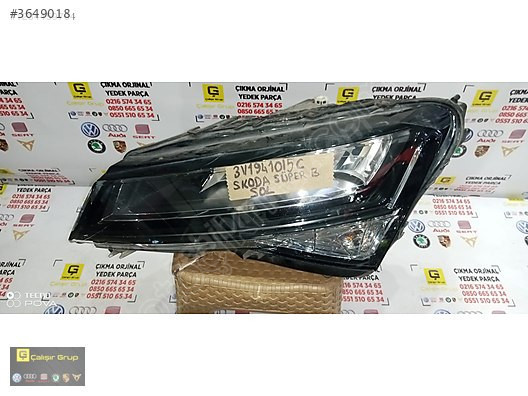 SKODA SUPERB 2019-2024 LEDLİ SOL FAR OEM 3V1941015