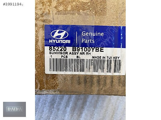 HYUNDAİ İ10 SAĞ İÇ GÜNEŞLİK 85220 B9100