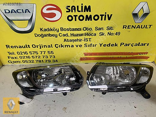 2013-16 Dacia Sandero Orjinal Sağ/Sol Far Çıkma Sıfır Parça