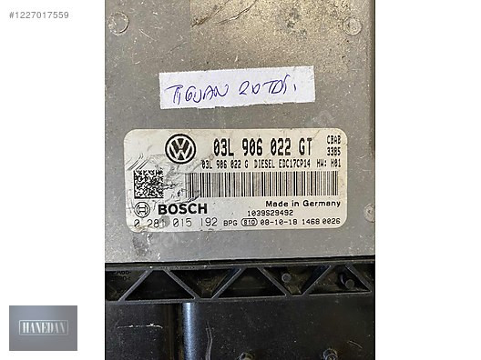 03L906022GT EDC17CP14 VOLKSWAGEN TİGUAN 2.0 TDİ MOTOR BEYNİ