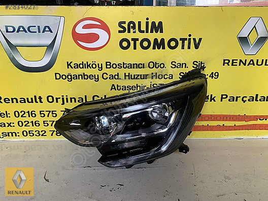 Renault Megane 4 Orjinal Çıkma Sol Ön Far ve Yedek Parçalar