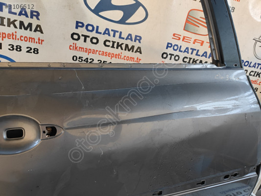 Renault Clio 3 SV sağ arka kapı Orjinal göçük hasarlı füme