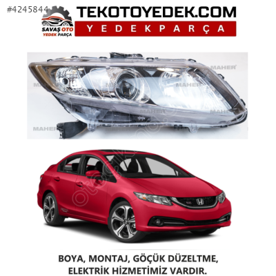CİVİC SEDAN H.B ÖN FAR XENON SAĞ SOL 2012 2013 2014 2015 2016