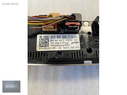 AUDİ A3 KLİMA KONTROL PANELİ 8V0820043C