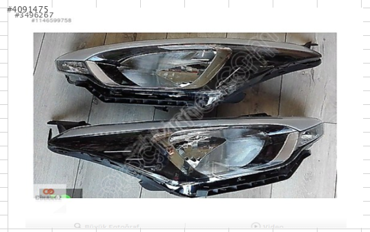 Hyundai i20 *Ledsiz Far* 2015 2018 - Sağ Sol - Adet Fiyatı