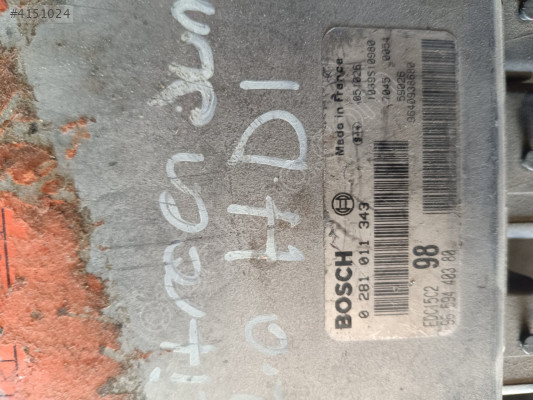 0281011343 EDC15C2 9659440380 Citroen Jumper 2.0 HDI Motor Beyni