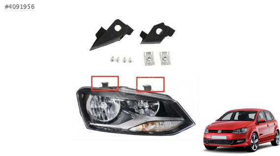 6R0998226 VW POLO 10-16 SAĞ FAR TAMİR KİTİ