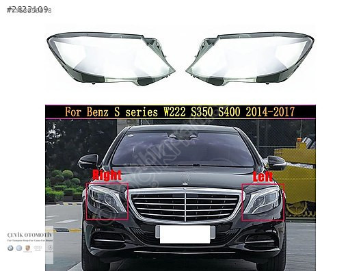 MERCEDES S SERİ W222 2013-2017 SAĞ SOL FAR CAMI