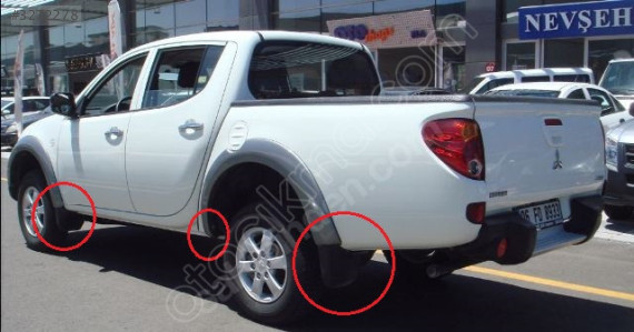 MITSUBISHI L200- PICK UP- 10/15; ARKA ÇAMURLUK AĞZI PLASTİĞİ