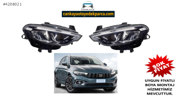 FİAT EGEA/CROSS 2021+ ÖN FAR ÜSTEN LEDLİ SIFIR ADET FİYAT  522132