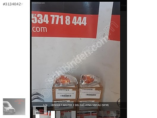 RENAULT MASTER 3 SOL-SAĞ AYNA SİNYALİ (SIFIR)