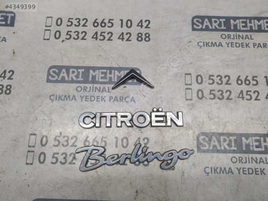 ÇIKMA CİTROEN BERLİNGO BAGAJ KAPAĞI ARMASI