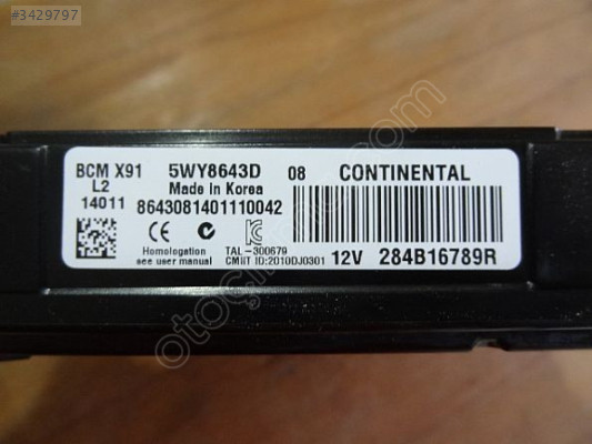 5WY8643D SİGORTA KUTUSU LAGUNA 3 (RENAULT)