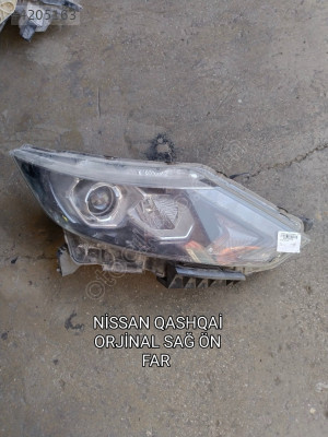 NİSSAN QASHQAİ ORJİNAL SAĞ VE SOL FAR AZ HASARLI 2014-2017
