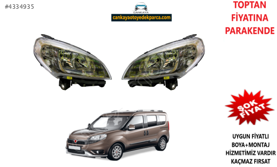 FİAT DOBLO 4 2014 ÖN FAR SAĞ/SOL SIFIR ADET FİYAT 52109256-52109