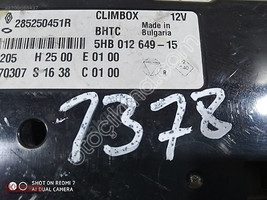 RENAULT MEGANE 4 KLİMA BEYNİ 285250451R 5HB012649-15