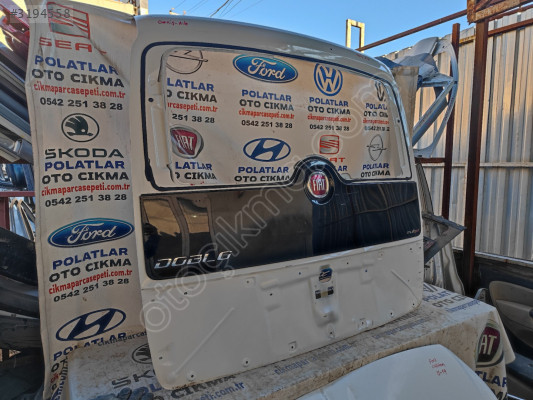 Fiat Doblo geniş aile bağaj kapağı orjinal beyaz ğöçük hasarlı