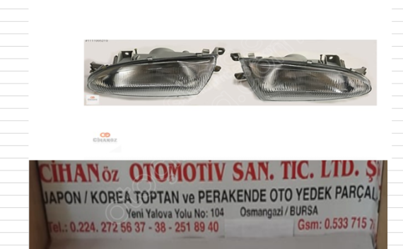 Hyundai Accent Far 1995 1997 - Sağ Sol - Adet Fiyatı-