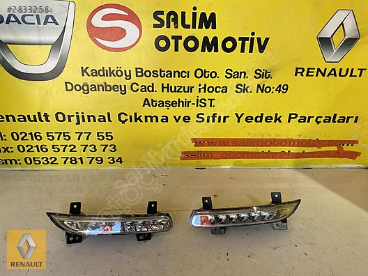 RENAULT FLUENCE SIFIR ORJİNAL SAĞ SOL GÜNDÜZ LEDİ VE DİĞER PARÇA