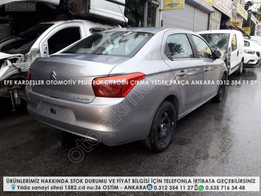 citroen c-elysee çıkma sağ arka dolu kapı