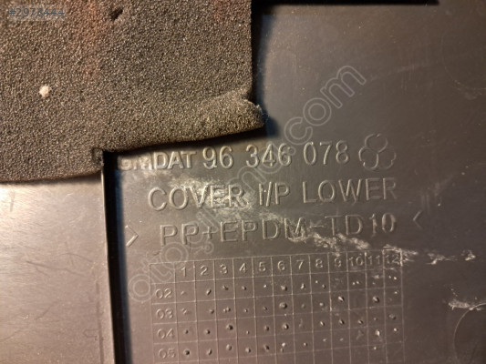 Daewoo Kalos gösterge paneli alt döşemesi gri 96346078