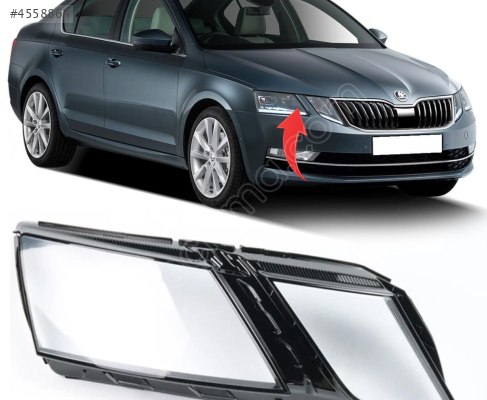 SKODA OCTAVİA A7  SIFIR SAĞ FAR CAMI 2018-2020