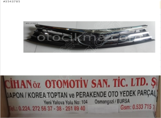 Toyota Corolla Nikelajlı Panjur 2014.