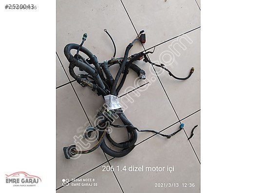 206 1.4 HDi dw4 motor içi tesisat