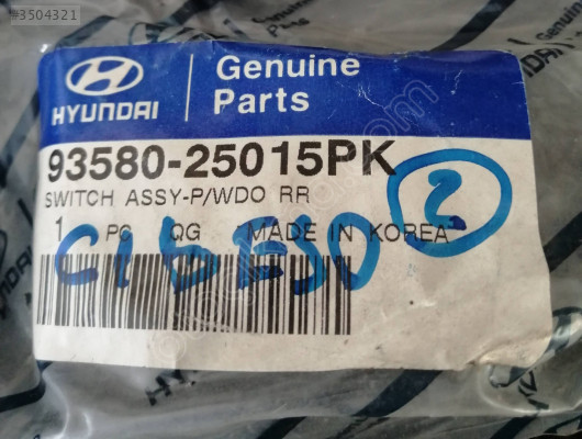 93580 25015PK HYUNDAI ACCENT ARKA CAM AÇMA SVİCİ