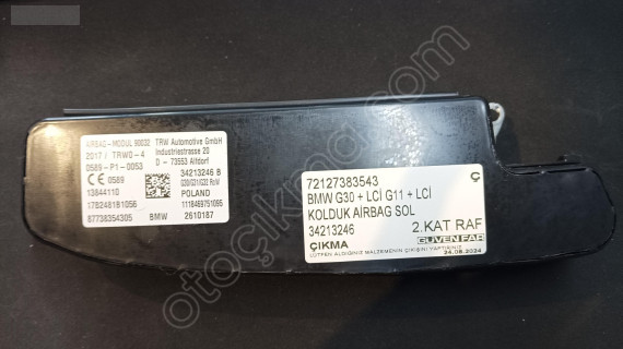 BMW G30 G11 KOLTUK AİRBAG SOL 34213246 72127383543 Ç