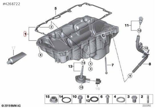 BMW E87 E90 N47 177LİK ÇIKMA YAĞ KARTERİ 11138510206 8510206
