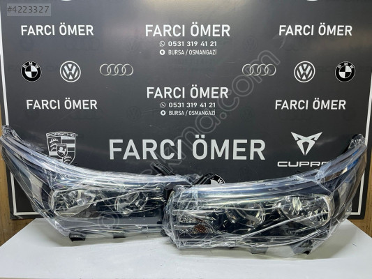 TOYOTA COROLLA 2013-16 SAĞ-SOL TAKIM ÖN FAR SIFIR LEDLİ NİKELAJ