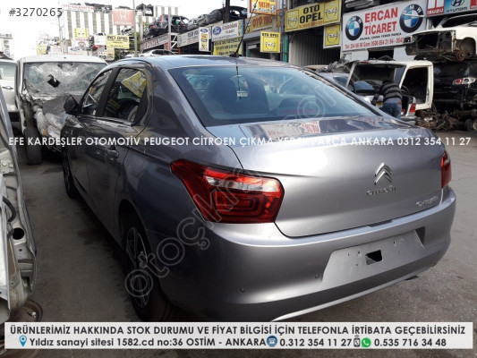 citroen c-elysee çıkma sol arka dolu kapı