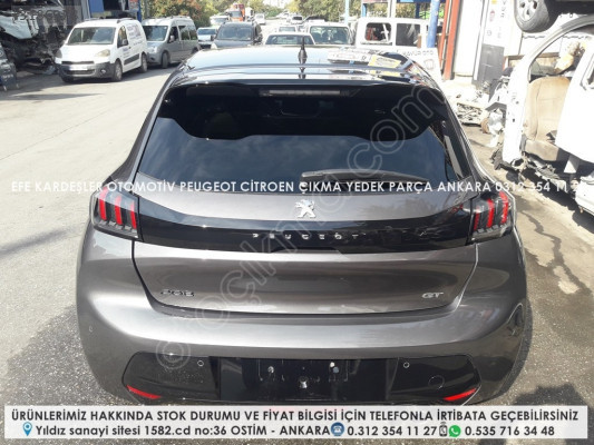 peugeot 208 çıkma arka çamurluklar ve panel komple (2020-2024)