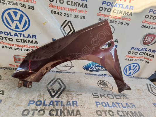 Opel Astra K ön sol çamurluk Orjinal göçük hasarlı bordo