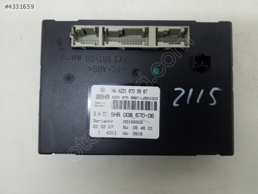 MERCEDES S CLASS CL550 A/C HAVA KONTROL MODÜLÜ A2218709987