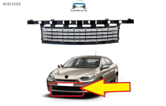 RENAULT FLUENCE 2009+ ÖN TAMPON ORTA IZGARASI SIFIR  622540015R