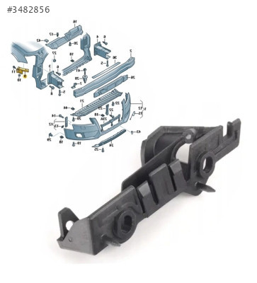 8K0807284 ÖN TAMPON BRAKETİ SAĞ A4 08-12