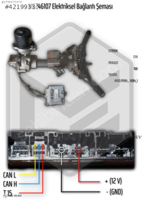 Citroen C1 II Elektrikli Direksiyon Kolonu (EPS)