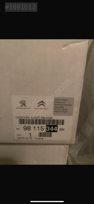 98115344BK PEUGEOT 508 Emniyet Kemeri