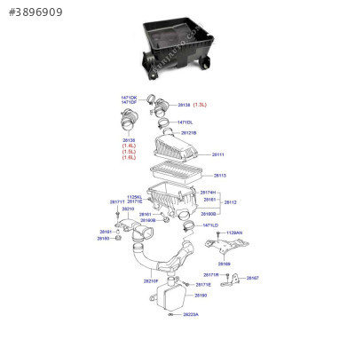 28112-1C700 HAVA FİLTRE KAPAK ALT GETZ