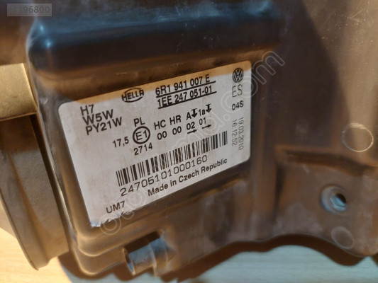 VOLKSWAGEN POLO 6R 2010 2015 SOL ÖN FAR HELLA