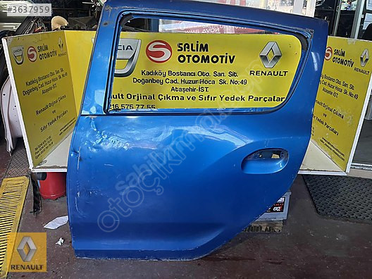 DACİA SANDERO ÇIKMA ORJİNAL SOL ARKA KAPI VE DİĞER PARÇALARI