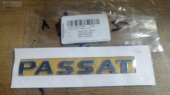 Passat B8 BAGAJ Yazı 15- ORJİNAL SIFIR 3G08536872ZZ