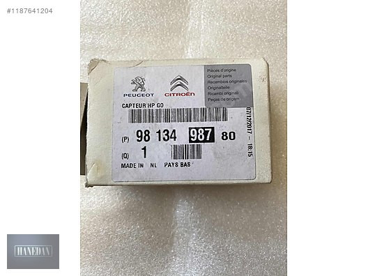 PEUGEOT 208 2008 3008 MAZOT BASINÇ SENSÖRÜ 9813498780
