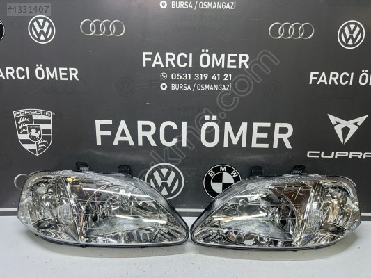 HONDA CİVİC İES 1999-2000 SAĞ-SOL TAKIM ÖN FAR SIFIR