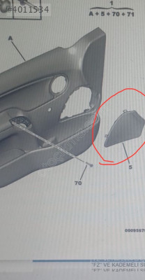 citroen c3 hoparlör ızgarası Sağ 9331 Y0