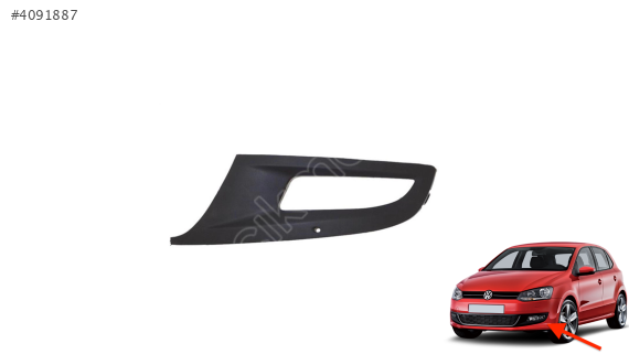 6R0853665D VW POLO 10-14 ÖN TAMPON SİS KAPAĞI SOL SİSLİ